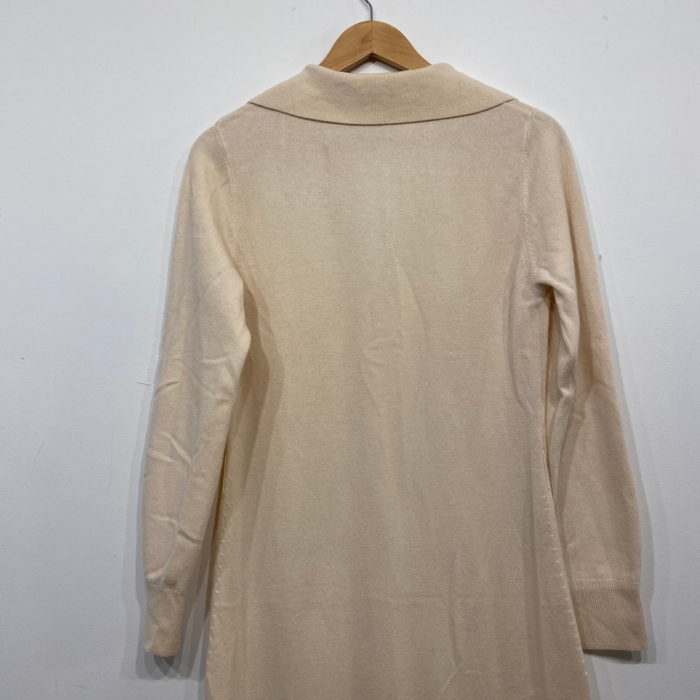 & Other Stories Wool Knit Polo Midi Dress Cream Beige Womens S - Picture 4 of 7